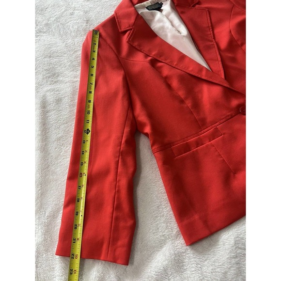 Pendleton Women’s Size 18 Red Single Button Virgin Wool Stretch Blazer Jacket - Picture 8 of 15